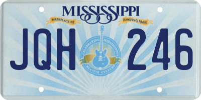 MS license plate JQH246