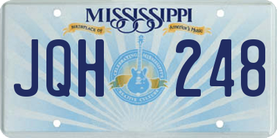 MS license plate JQH248