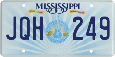 MS license plate JQH249