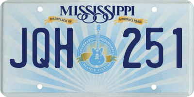 MS license plate JQH251
