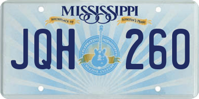 MS license plate JQH260