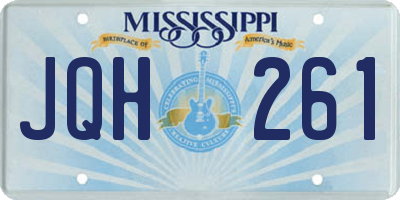 MS license plate JQH261