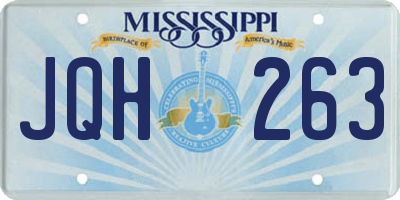 MS license plate JQH263