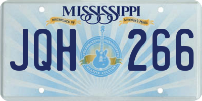 MS license plate JQH266