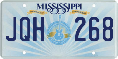 MS license plate JQH268