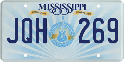 MS license plate JQH269