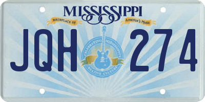 MS license plate JQH274