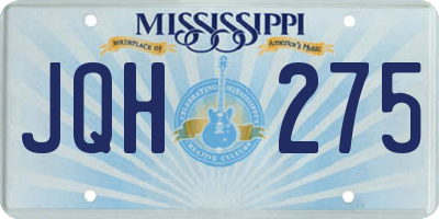 MS license plate JQH275