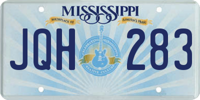 MS license plate JQH283