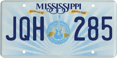 MS license plate JQH285