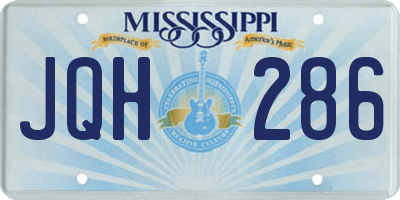 MS license plate JQH286