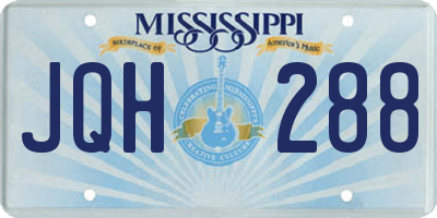 MS license plate JQH288