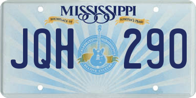 MS license plate JQH290