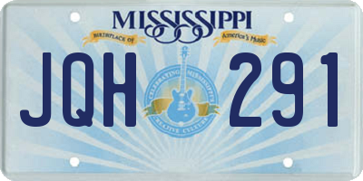 MS license plate JQH291