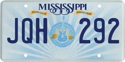 MS license plate JQH292
