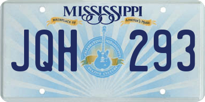 MS license plate JQH293