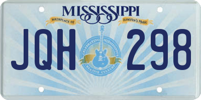 MS license plate JQH298