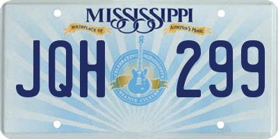 MS license plate JQH299