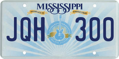 MS license plate JQH300