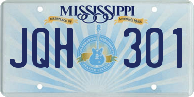 MS license plate JQH301