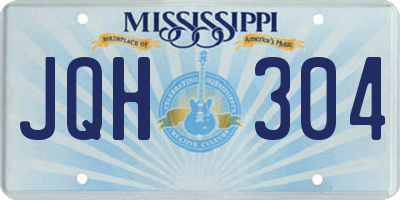 MS license plate JQH304