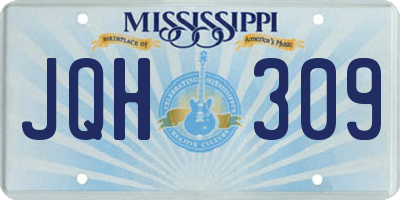 MS license plate JQH309