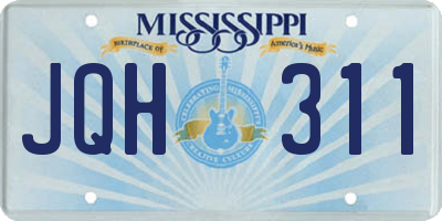 MS license plate JQH311