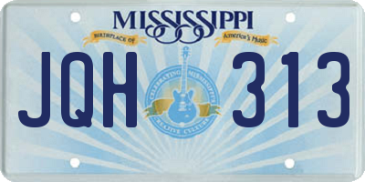 MS license plate JQH313