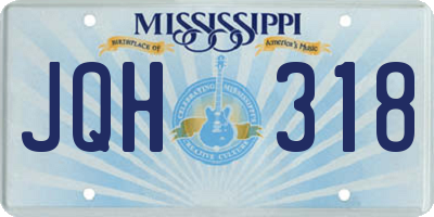 MS license plate JQH318