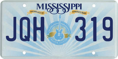 MS license plate JQH319