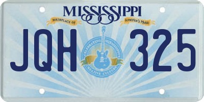 MS license plate JQH325