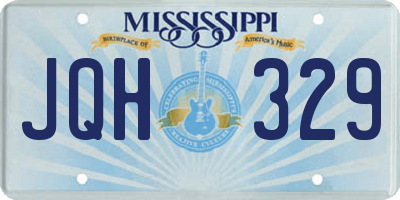 MS license plate JQH329
