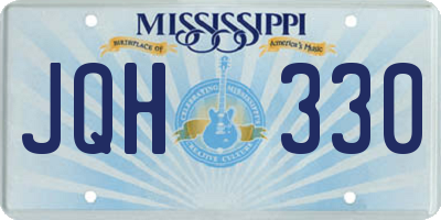 MS license plate JQH330