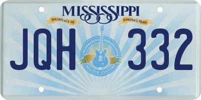 MS license plate JQH332