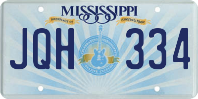 MS license plate JQH334