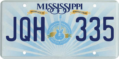 MS license plate JQH335