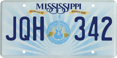 MS license plate JQH342