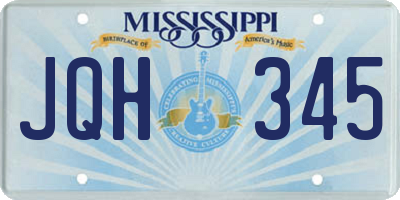 MS license plate JQH345