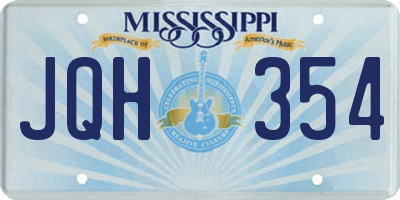 MS license plate JQH354