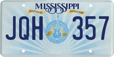MS license plate JQH357