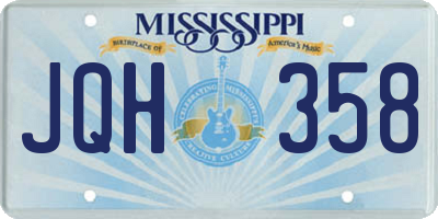 MS license plate JQH358