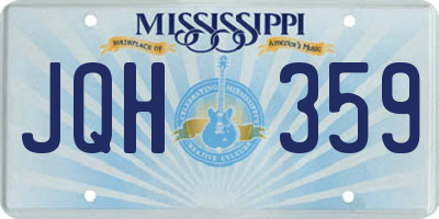 MS license plate JQH359