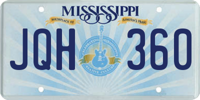 MS license plate JQH360