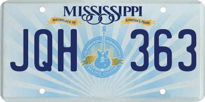 MS license plate JQH363