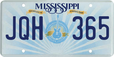 MS license plate JQH365