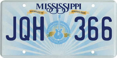 MS license plate JQH366