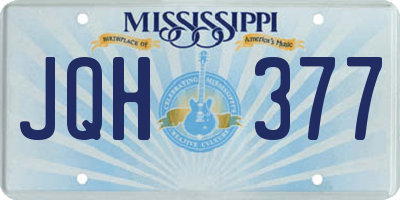 MS license plate JQH377