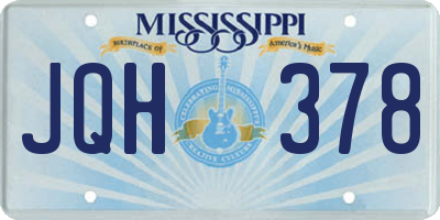 MS license plate JQH378