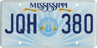 MS license plate JQH380