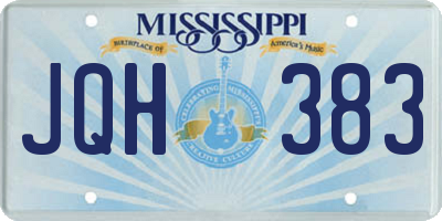 MS license plate JQH383